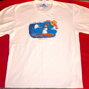 KOLOA SURF CO.  “SURFING SNOWMAN”  T SHIRT